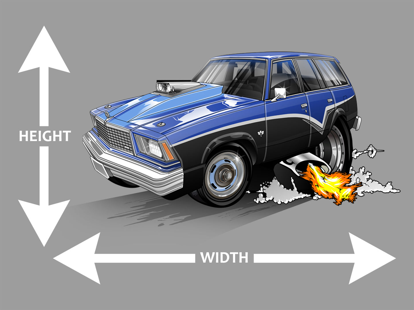 1978 Malibu Station Wagon Car Art Wall Decal