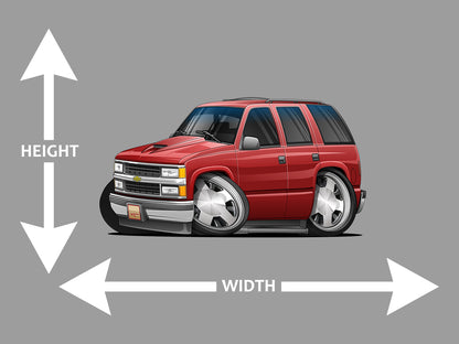1999 Classic Chevy Tahoe Hot Rod Art Wall Decal