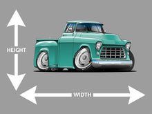1955 Hot Rod Classic Chevy Pickup Truck Art Wall Decal