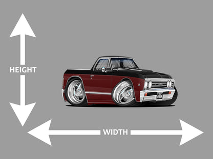 1967 Classic Chevy El Camino Hot Rod Car Art Wall Decal