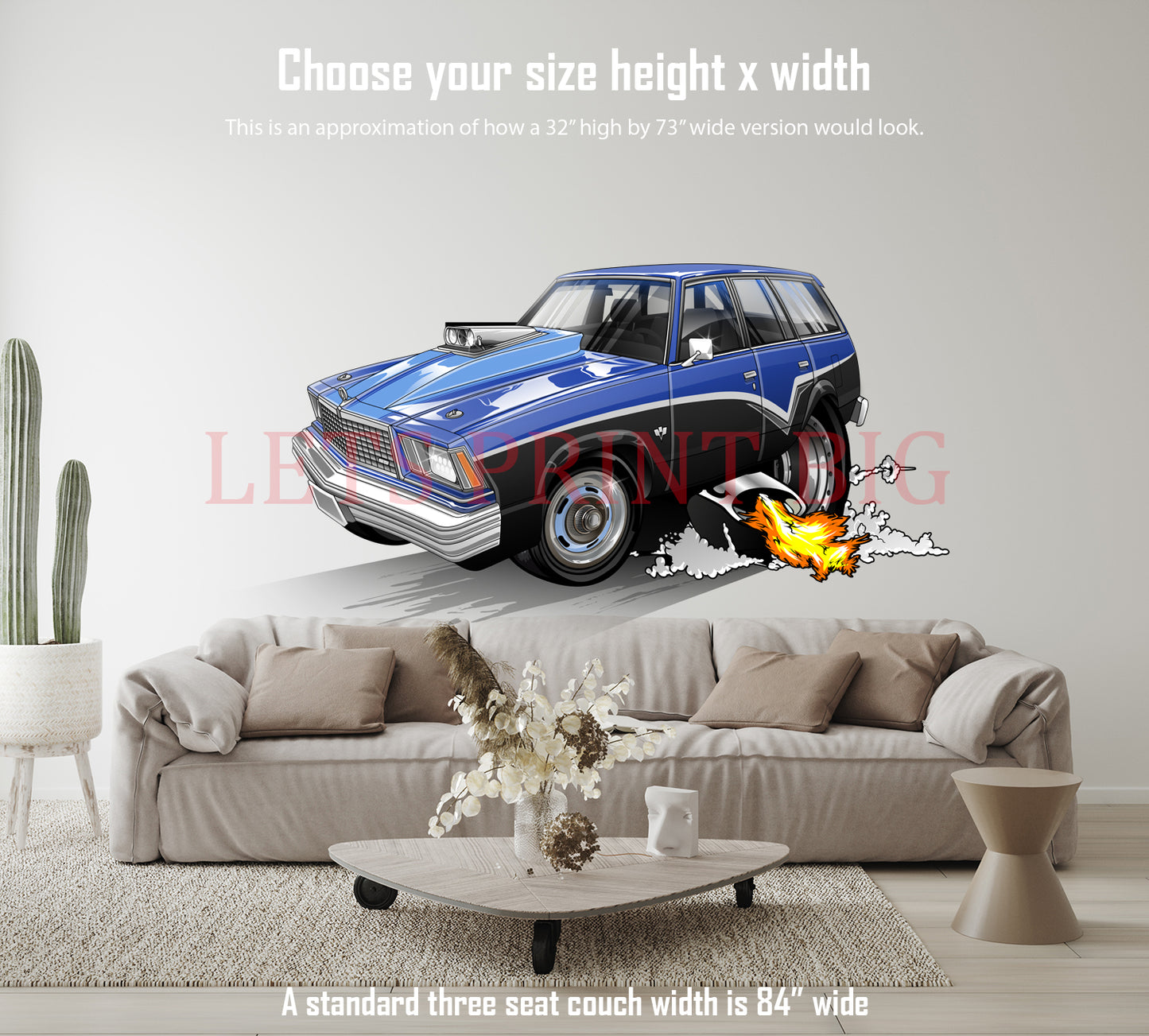 1978 Malibu Station Wagon Car Art Wall Decal