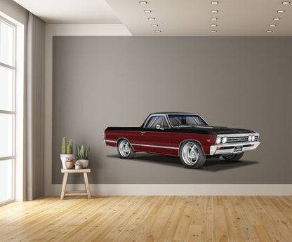 1967 Classic Chevy El Camino Car Art Wall Decal