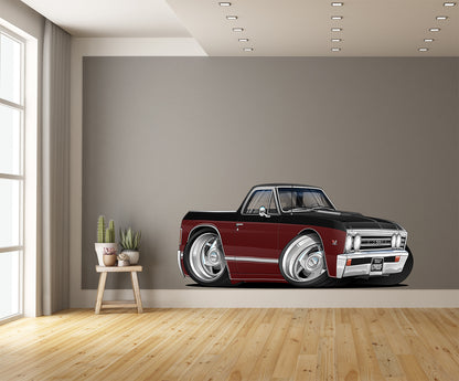 1967 Classic Chevy El Camino Hot Rod Car Art Wall Decal