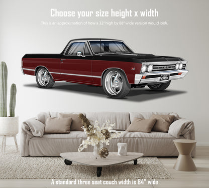 1967 Classic Chevy El Camino Car Art Wall Decal