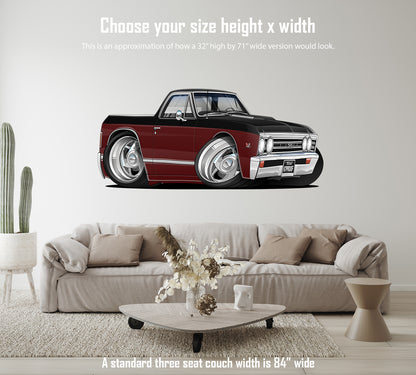 1967 Classic Chevy El Camino Hot Rod Car Art Wall Decal