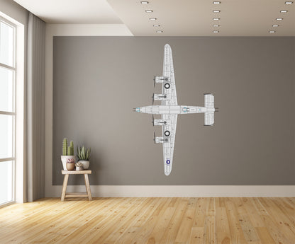 B-24J LIBERATOR Underside Airplane Ceiling / Wall Art Wall Decal