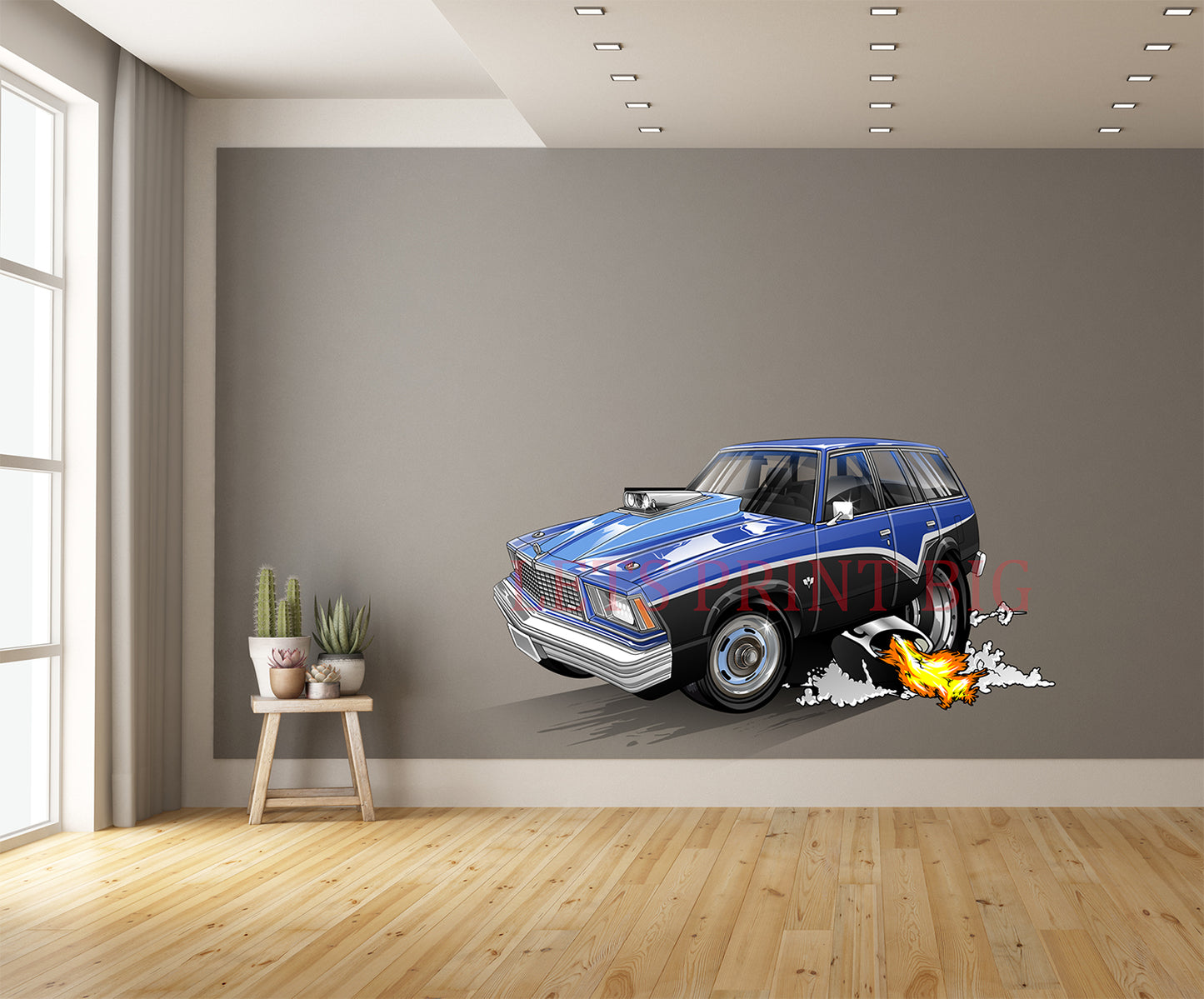 1978 Malibu Station Wagon Car Art Wall Decal