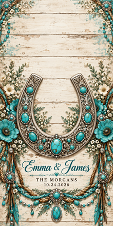 Jeweled Horseshoe Forever sample personalized artwork without hole