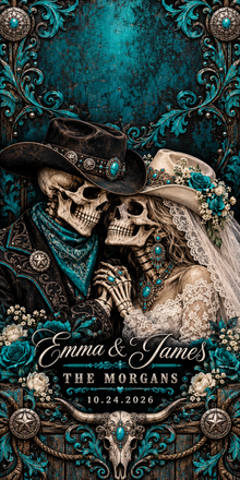 Outlaw Wedding Love sample personalized artwork without hole