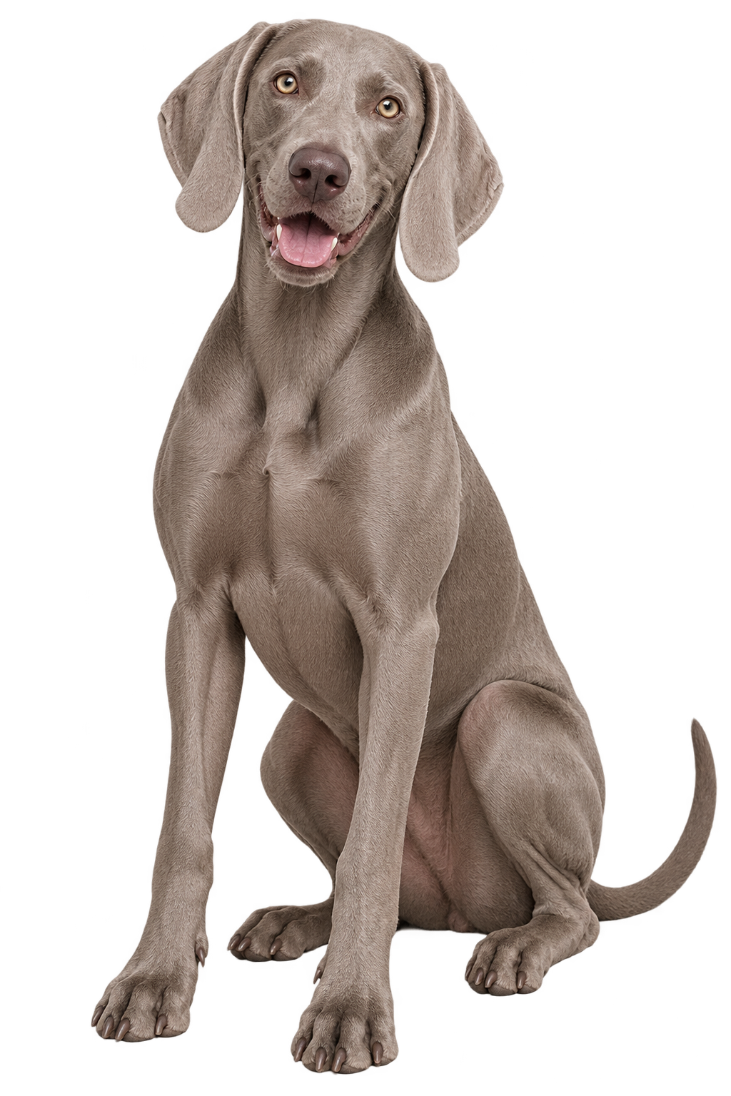 Weimaraner realistic full body contour cut dog decal artwork