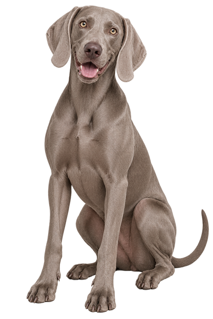 Weimaraner realistic full body contour cut dog decal artwork