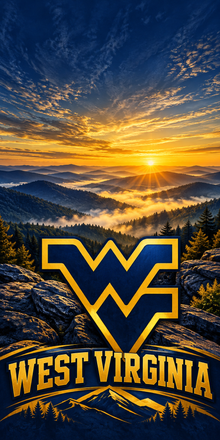 West Virginia Mountain Gold cornhole wrap complete artwork without hole