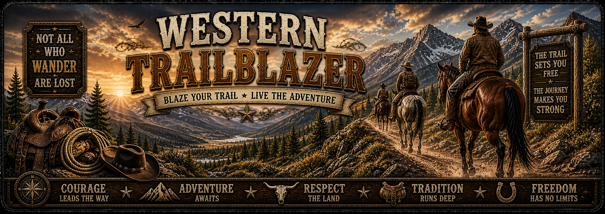 Western Trailblazer Desk Mat – Let's Print Big