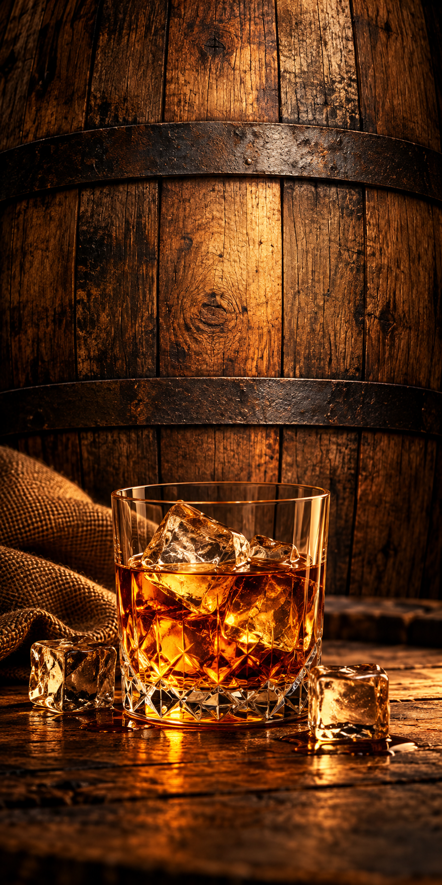 Whiskey Barrel Nights hole-free print artwork
