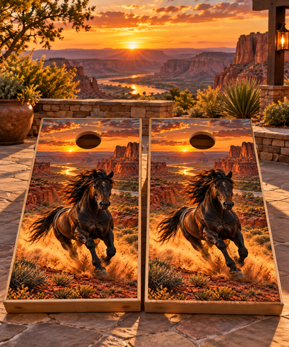 Wild Mustang Canyon wraps shown on two matching boards; boards not included