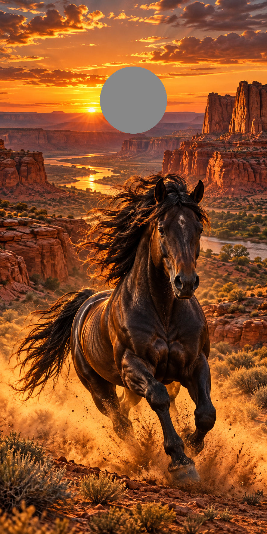 Wild Mustang Canyon regulation gray hole-position proof marker