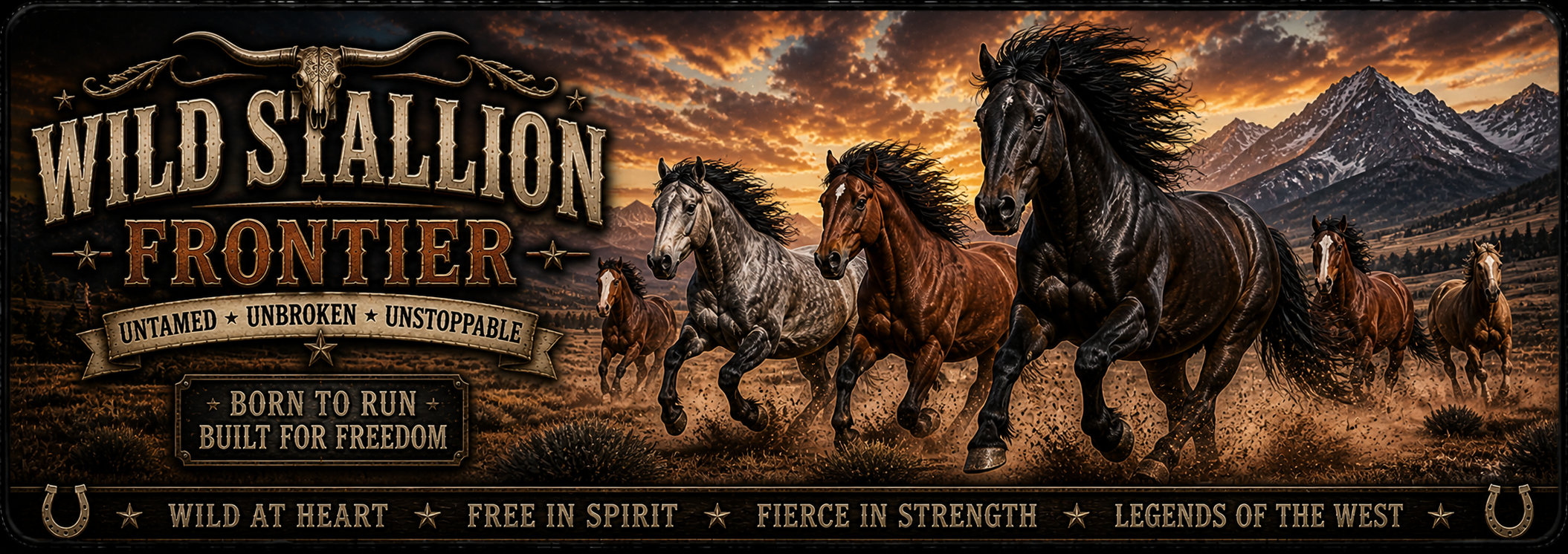 Wild Stallion Frontier Desk Mat