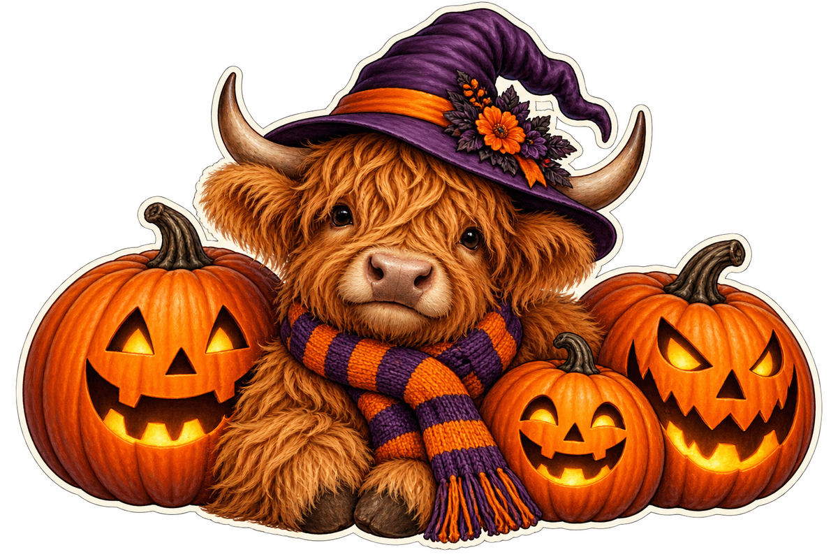 Witchy Highland Cow standalone