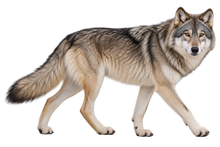 Wilderness Gray Wolf Realistic Large Wall Decal isolated transparent artwork