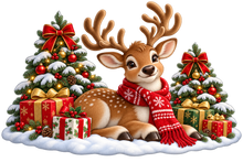 Woodland Reindeer Christmas standalone decal only