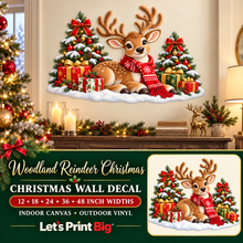 Woodland Reindeer Christmas Christmas wall decal summary – 12 to 48 inch widths