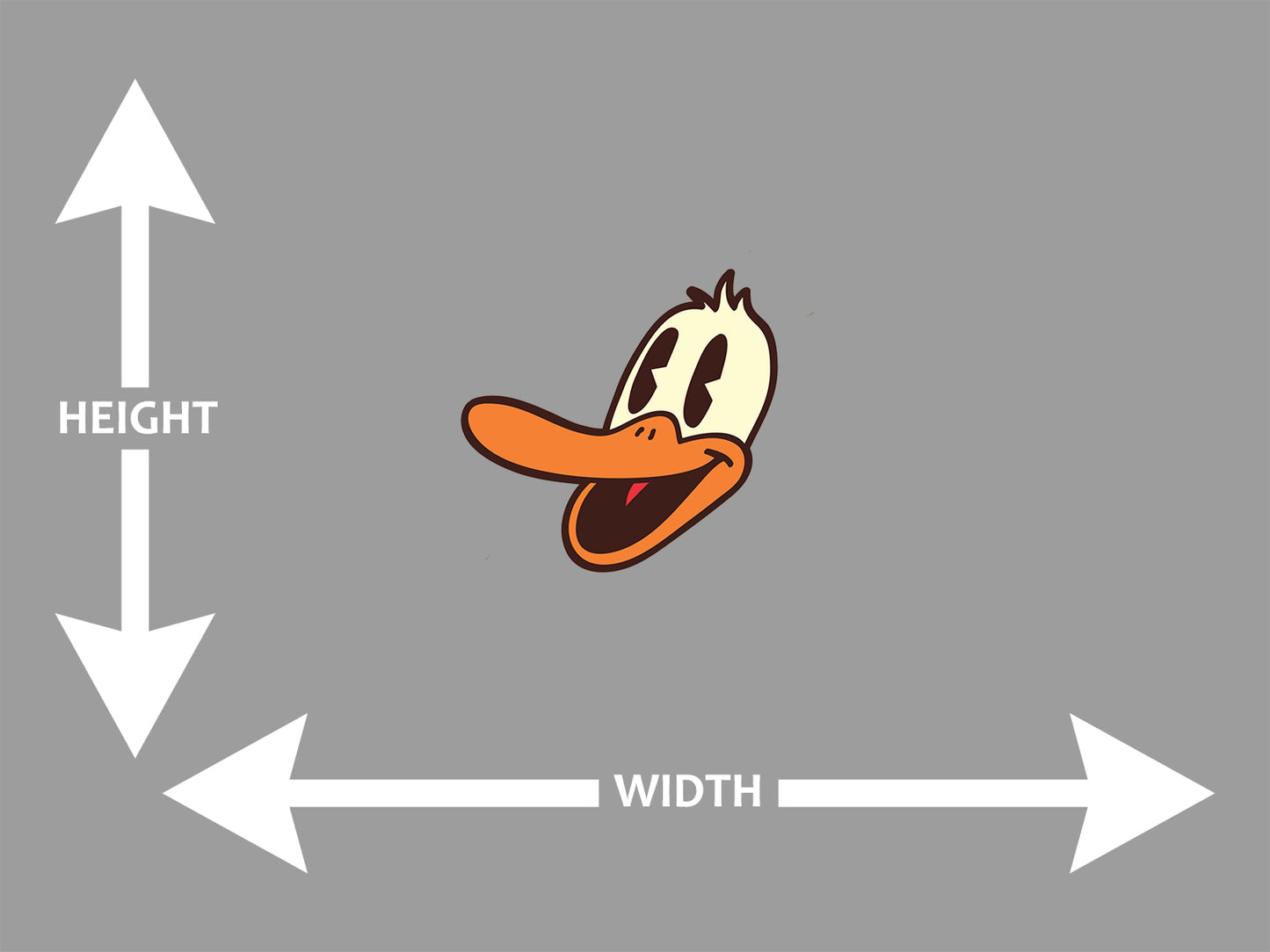 Cartoon Duck With Mouth Open Wall Art Decal