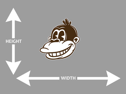 Vintage Smiling Monkey Wall Art Decal