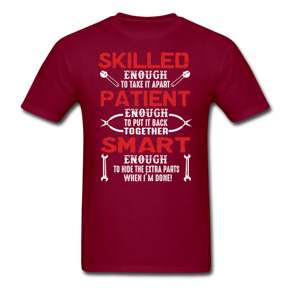 Skilled Mechanic Men's T-Shirt - burgundy