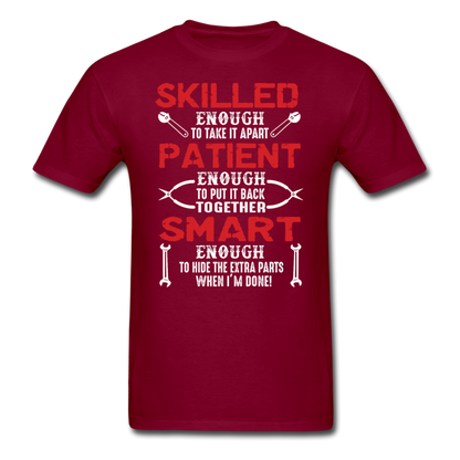 Skilled Mechanic Men's T-Shirt - burgundy