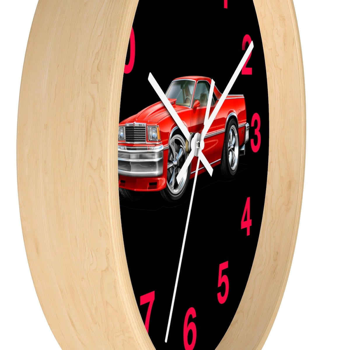 1978 El Camino Red Black Wall clock
