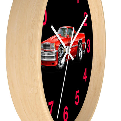 1978 El Camino Red Black Wall clock