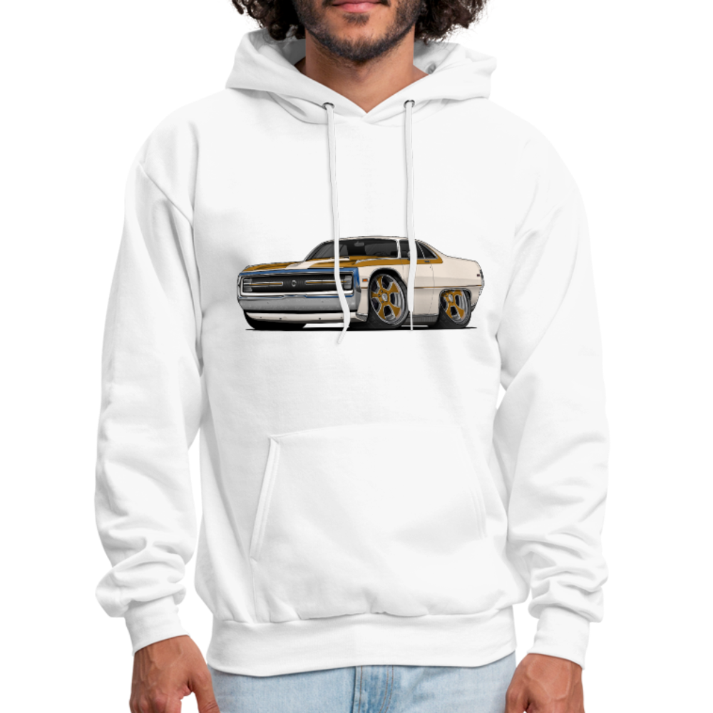 1970 Chrysler 300 Hurst Car Art Men's Hoodie - white