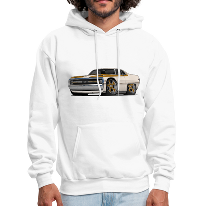 1970 Chrysler 300 Hurst Car Art Men's Hoodie - white