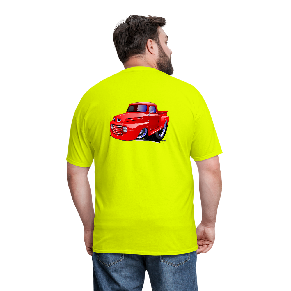 Old Red Truck Version B Men's T-Shirt - safety green