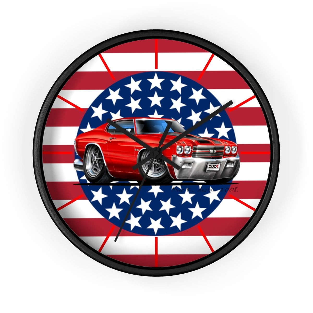 Stars and Stripes and a 1970 Chevelle Wall clock