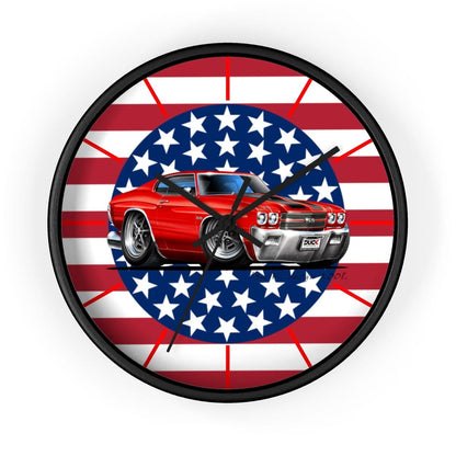 Stars and Stripes and a 1970 Chevelle Wall clock