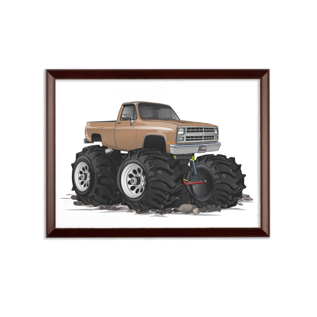 1986 4x4 Pickup Truck Sublimation Wall Plaque