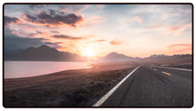Lake and Road Sunset Desk Mat