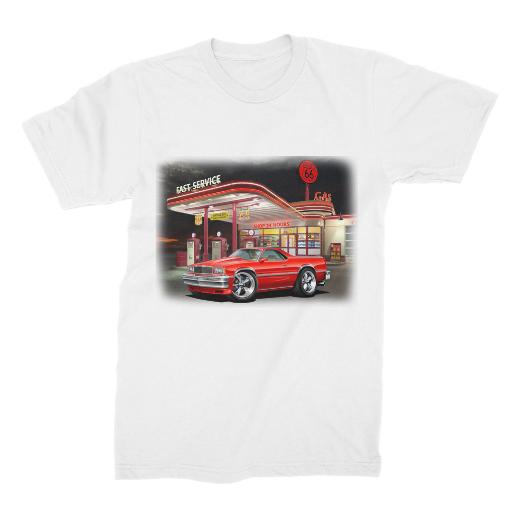 1978 El Camino Gas Station Route 66 Premium Jersey Men's T-Shirt