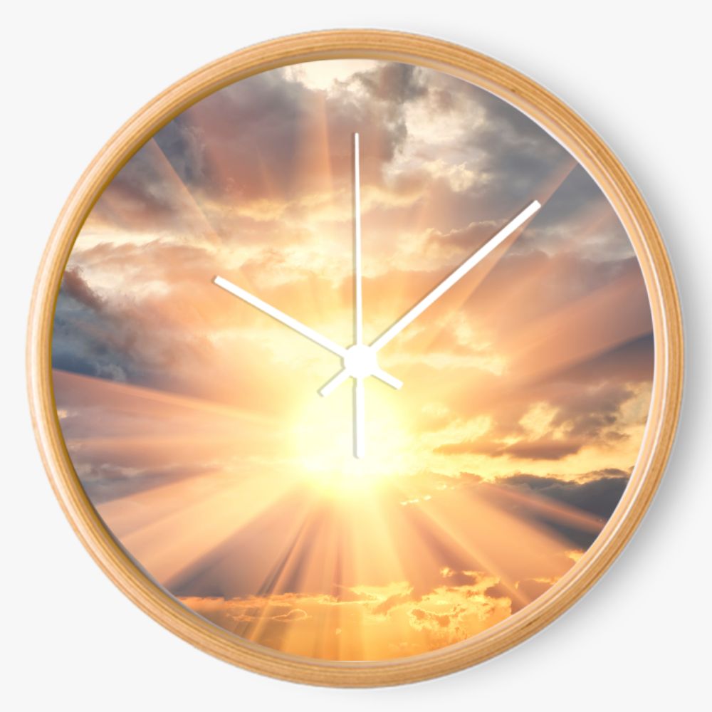 Cloudy Sunrise 10 inch wall clock