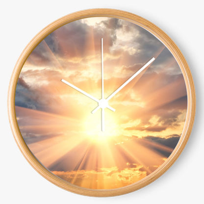 Cloudy Sunrise 10 inch wall clock