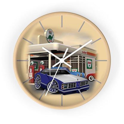 Pontiac Lemans gas station Car Art Wall clock