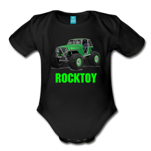 Organic Short Sleeve Baby Bodysuit - black