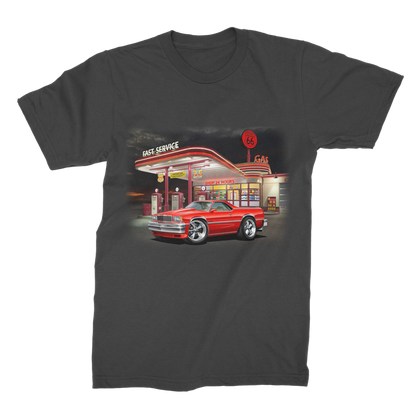 1978 El Camino Gas Station Route 66 Premium Jersey Men's T-Shirt