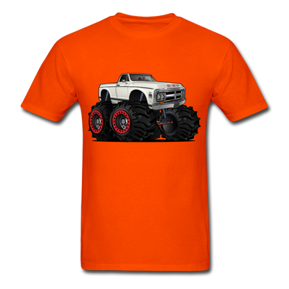 1972 GMC 4X4 Monster Pickup Truck Car Art Men's T-Shirt - orange