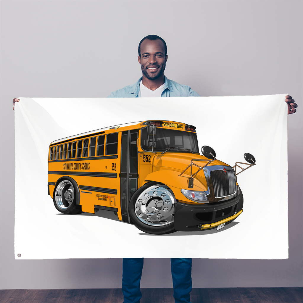2017 International School Bus Sublimation Flag