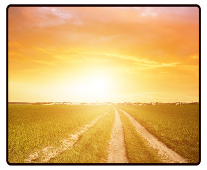 Sunset In the Field Desk Mat