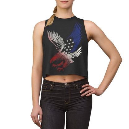 Red White Blue Eagle Women's Crop top