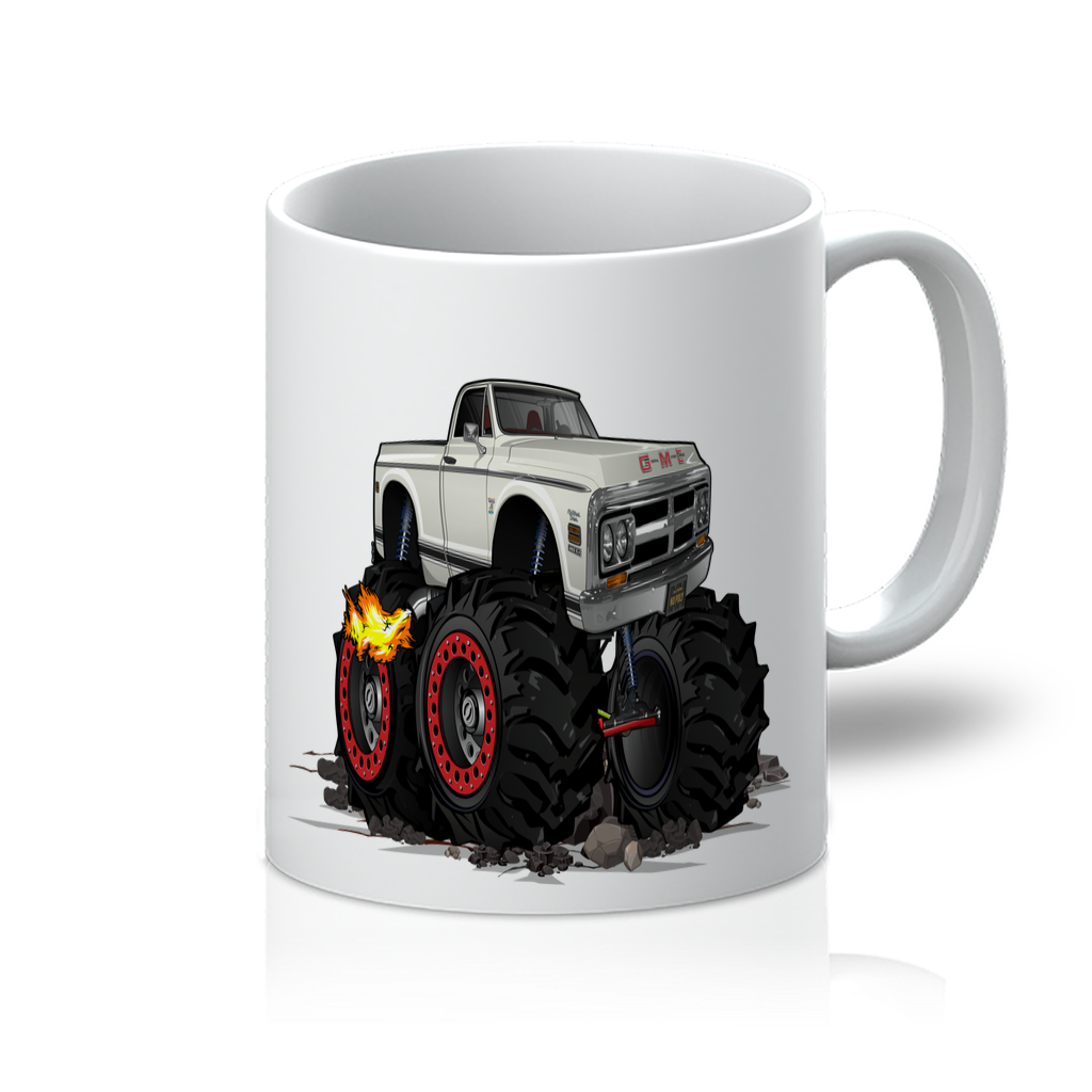 1972 GMC 4x4 Pickup Monster Truck with Rocks Car Art 11oz Mug