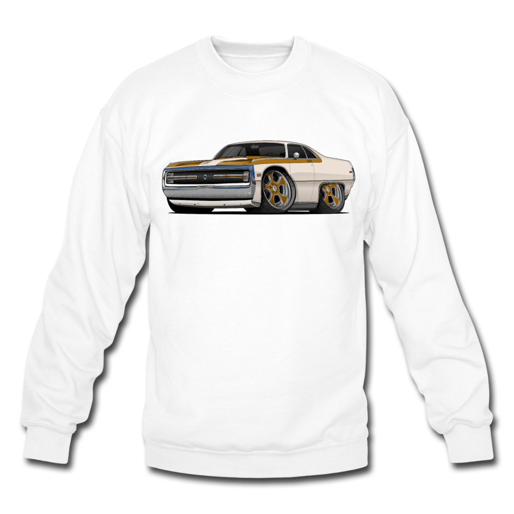 1970 Chrysler 300 Hurst Car Art Crewneck Sweatshirt - white